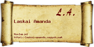 Laskai Amanda névjegykártya